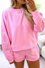 Load image into Gallery viewer, Sachet Pink Bow Embroidered 2pcs Set
