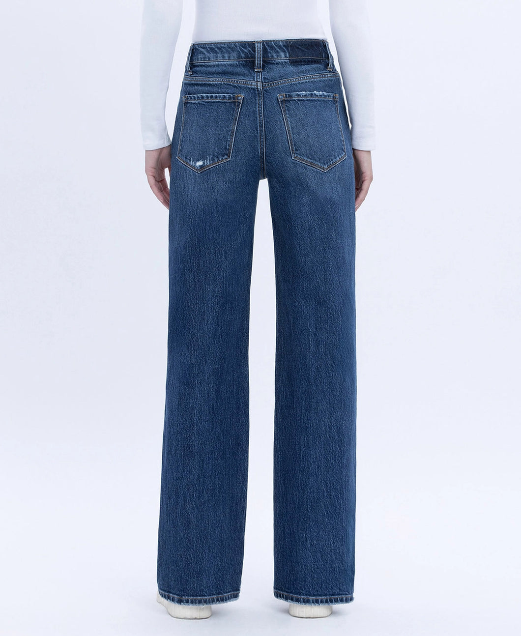 90's Super High Rise Dark Wash Wide Jeans