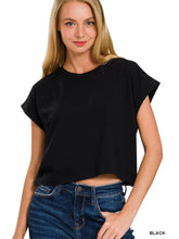 Load image into Gallery viewer, Cotton Short Sleeve Cropped Tee
