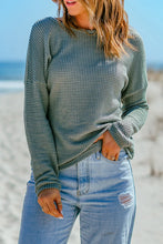 Load image into Gallery viewer, Sage Waffle Knit Top
