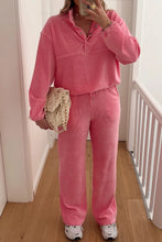 Load image into Gallery viewer, Peach Blossom Half-Button Pullover Corduroy
