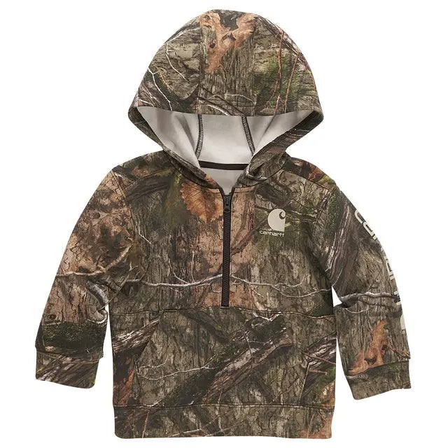 Carhartt Boy's Long-Sleeve Half-Zip Camo Sweatshirt