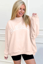 Load image into Gallery viewer, Light Pink Oversize Blessed Sweatshirt
