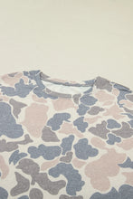 Load image into Gallery viewer, Camouflage Loose Tee Drawstring Shorts 2pcs Separate
