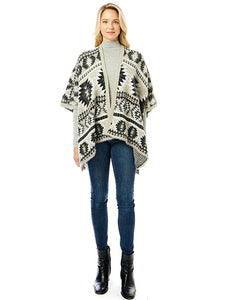 Aztec Pattern Poncho