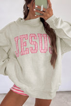 Load image into Gallery viewer, Gray Gingham Jesus Crewneck
