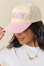 Load image into Gallery viewer, Pink MOMMIN Embroidered Color Block Baseball Cap
