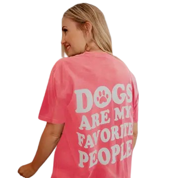 Dogs Are My Favorite People Short Sleeve Graphic Tee