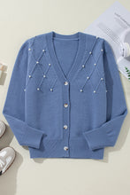 Load image into Gallery viewer, Knit Pearl Button Up Cardigan
