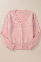Load image into Gallery viewer, Knit Pearl Button Up Cardigan
