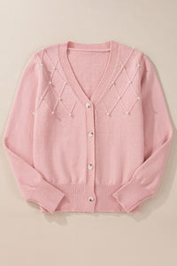 Knit Pearl Button Up Cardigan