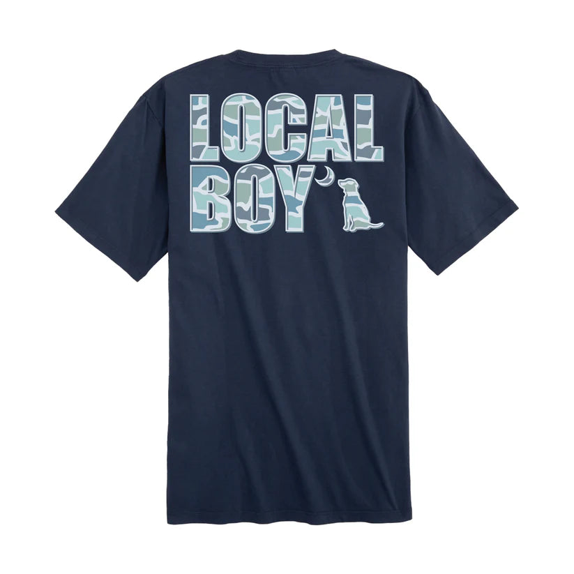 Local Boy Outfitters Raised Camo Text Short Sleeve Shirt