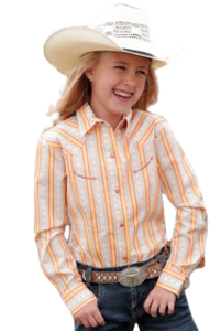 Cruel Girl Stripe Button-Down Western Shirt