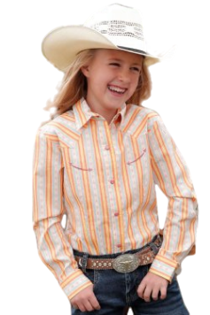 Cruel Girl Stripe Button-Down Western Shirt