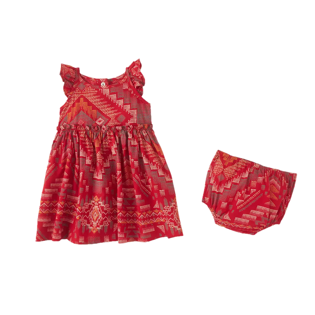 Little Girl's Wrangler Southwestern Ruffle Strap Dress