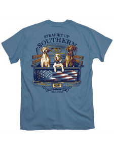 Straight Up Southern USA Truck Dogs Youth Shirt