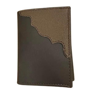 Twisted X Brown Trifold Wallet with Distressed Overlay