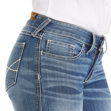 Load image into Gallery viewer, Ariat Trouser Mid Rise Stretch Bonnie Baseball Stitch Wide Leg Jean
