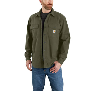 Carhartt Rugged Flex Relaxed Fit Canvas Fleece-Lined Shirt Jacket