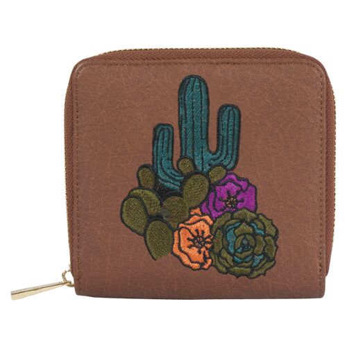 Catchfly Winslow Mini Wallet with Cactus