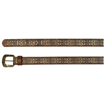 Load image into Gallery viewer, Hooey Ladies Brown Belt With Metallic Tool
