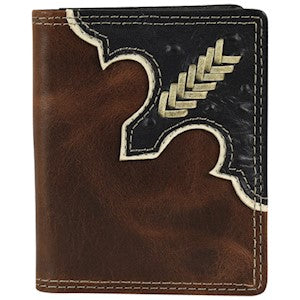 Justin Brown Card Wallet with Rawhide Wallet