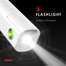 Load image into Gallery viewer, Nebo Rechargeable Power Bank and 150 Lumen Flashlight with Personal Fan
