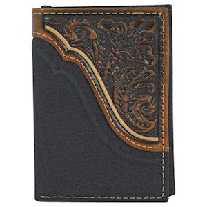 Tony Lama Men's Pebbled Leather Trifold Wallet