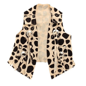 Little Outlaw Cow Print Vest