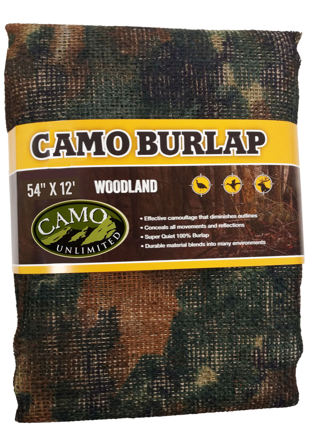 Camo Unlimited Burlap Fabric