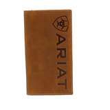Ariat Men's Rodeo Medium Brown Vertical Logo Wallet