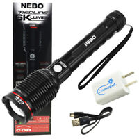 NEBO Redline 6k Flashlight 6000 Lumen LED Rechargeable 4 Light Modes Waterproof Impact Resistant