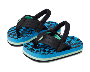 Kid's Ahi Swell Checkers Sandals