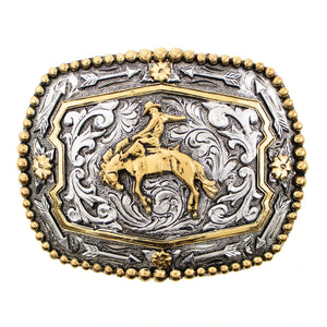 Andwest Bronc Rider Beaded Edge Buckle