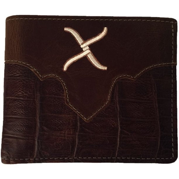 Twisted X Men's Leather Gator Bifold Wallet