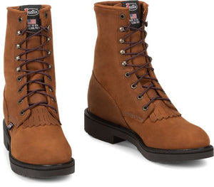 Justin 8" Conductor Lace Up Men's Work Boot