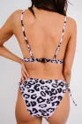 Leopard Print Halter Neck Tie Side Two Piece Bikini