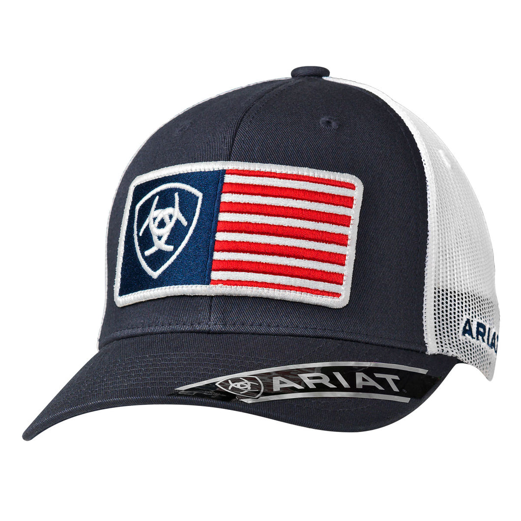 Ariat Men's USA Flag Patch Navy Hat