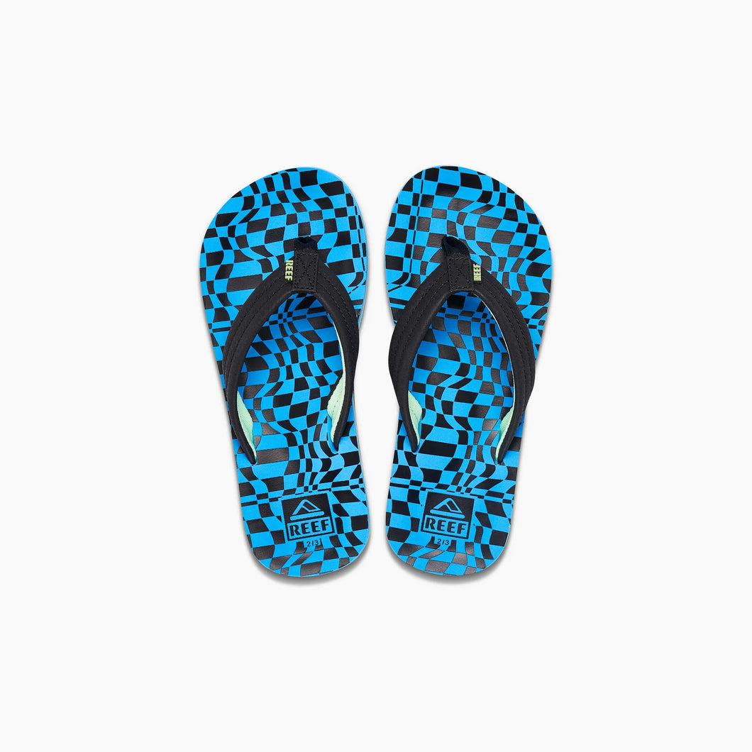 Kid's Ahi Swell Checkers Sandals