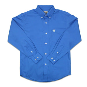 Boy's Cinch Blue Button Down Shirt