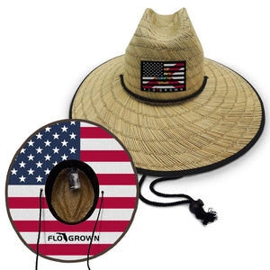 FloGrown Round Straw Hat