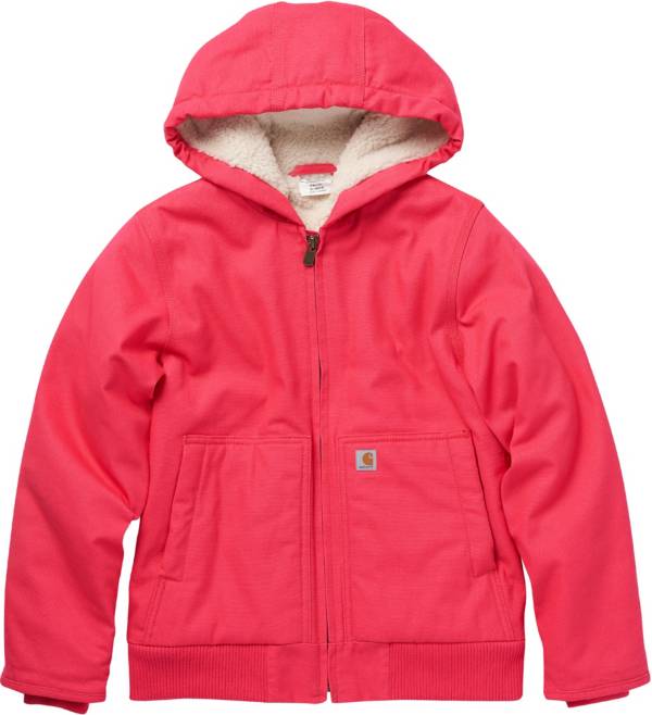 Girl's Canvas Insulated Hooded Active Jacket