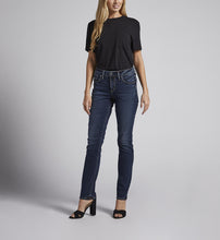 Load image into Gallery viewer, Silver Elyse Mid Rise Straight Leg Jeans
