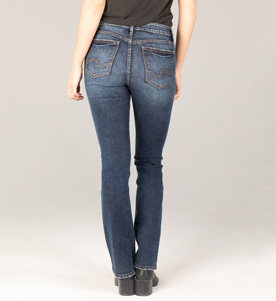Elyse Mid Rise Slim Bootcut Silver Jeans