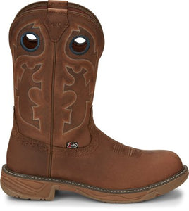 Justin Rush Barley Western Work Boots