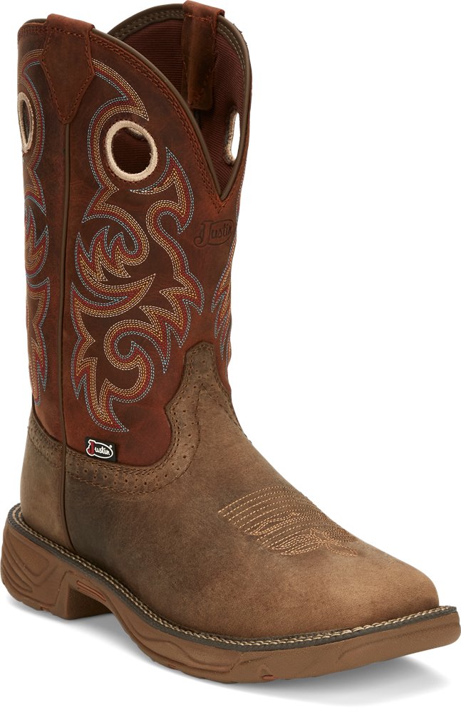 Justin Stampede Rush Wide Square Toe Work Boots