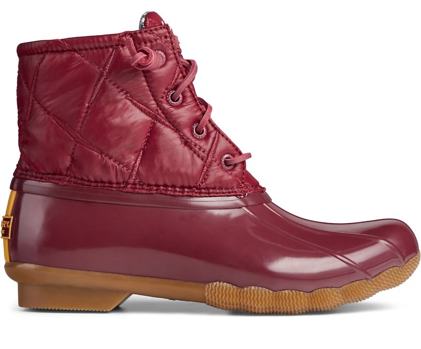red sperry duck boots