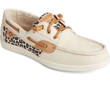 Load image into Gallery viewer, Women&#39;s Sperry Songfish Animal Print Linen Boat Shoe
