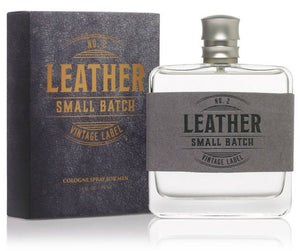 No. 2 Leather Small Batch Vintage Label Cologne
