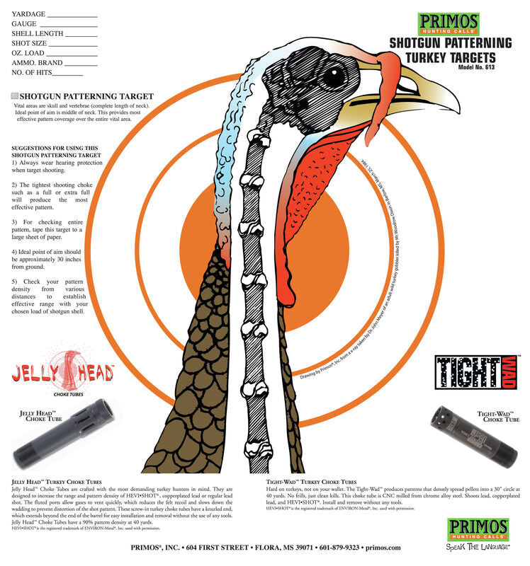 Primos Shotgun Patterning Turkey Targets, 12 Pack